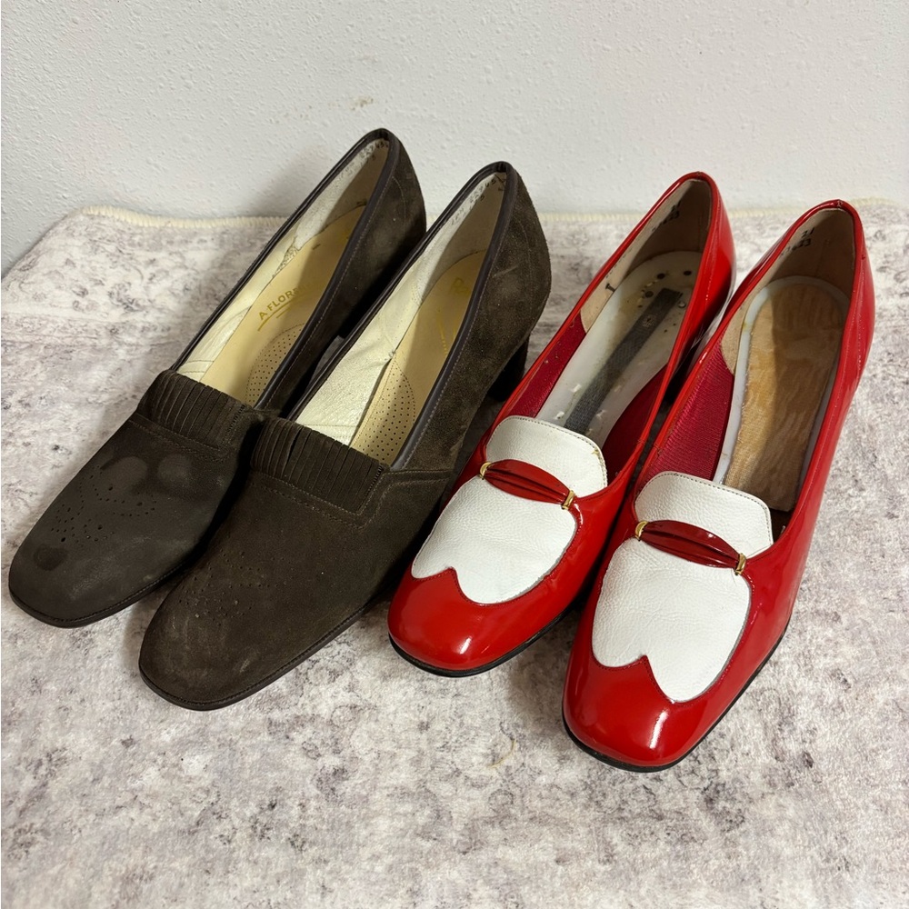 2 pair 1970’s Florsheim Women's Loafers